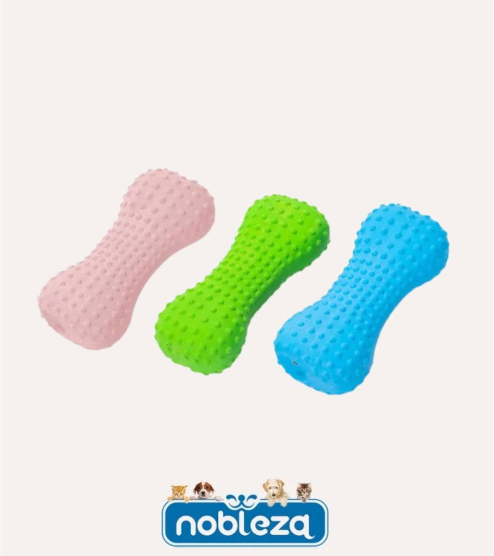 Hueso de Látex para Juguete de Mascotas con Sonido