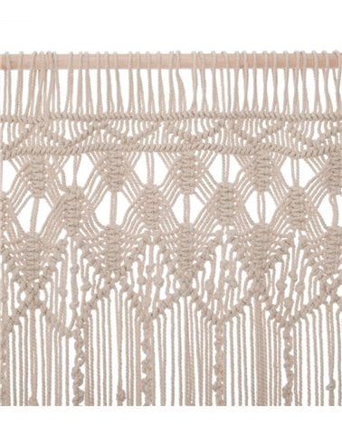 Cortina de Hilo Macramé de Algodón y Eucalipto