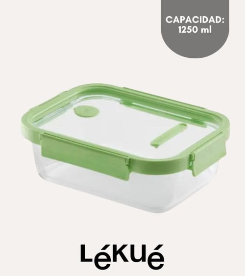 Fiambrera Hermética At Home de Vidrio