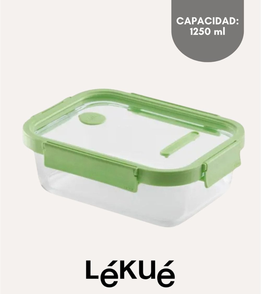 Fiambrera Hermética At Home de Vidrio