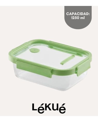 Fiambrera Hermética At Home de Vidrio