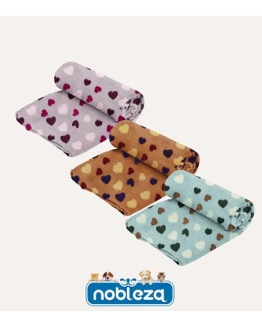 Manta para Mascotas con Estampado de Corazones