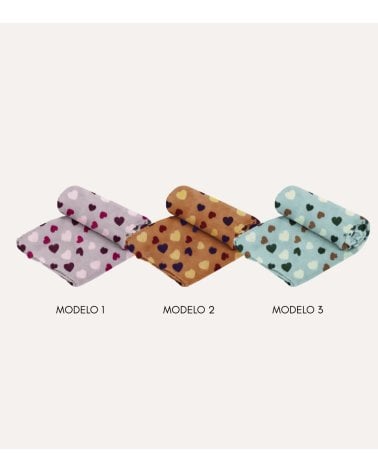 Manta para Mascotas con Estampado de Corazones