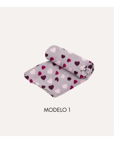 Manta para Mascotas con Estampado de Corazones