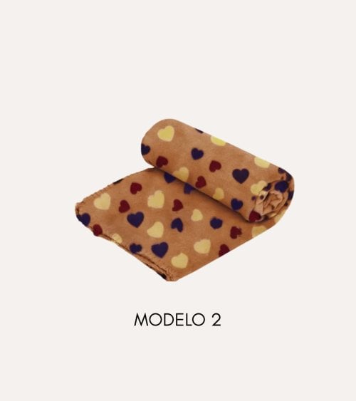 Manta para Mascotas con Estampado de Corazones