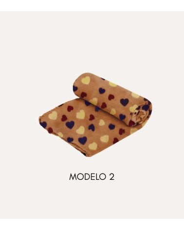 Manta para Mascotas con Estampado de Corazones