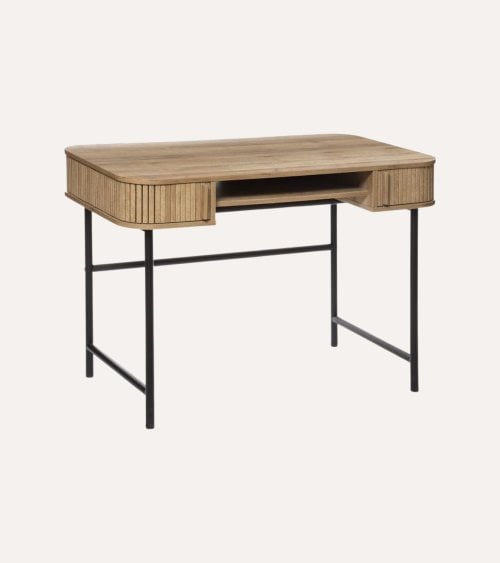 Escritorio de 2 Puertas Colva de MDF y Acero