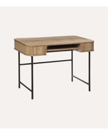 Escritorio de 2 Puertas Colva de MDF y Acero