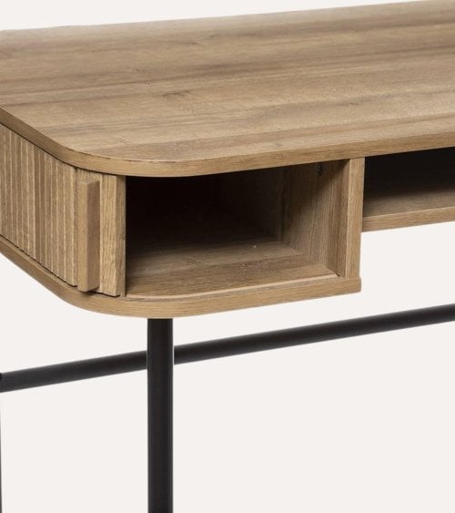 Escritorio de 2 Puertas Colva de MDF y Acero