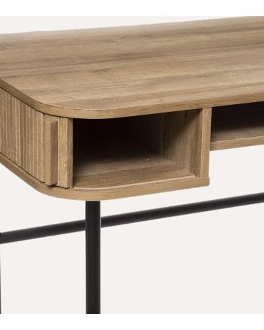 Escritorio de 2 Puertas Colva de MDF y Acero