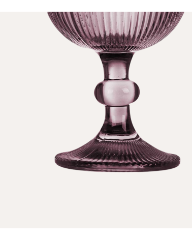 Set de 6 Copas de Vino Agata de Cristal Tallado