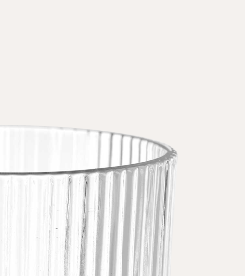 Set de 6 Copas de Agua Agata de Cristal Tallado