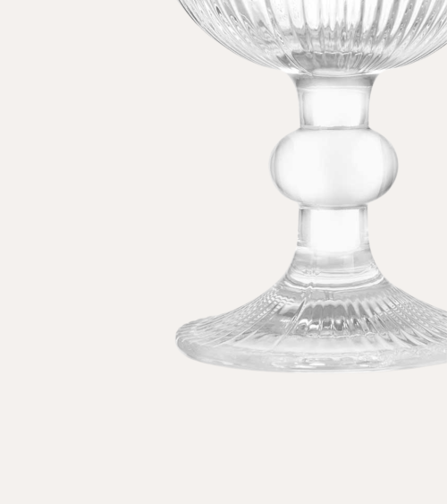 Set de 6 Copas de Agua Agata de Cristal Tallado