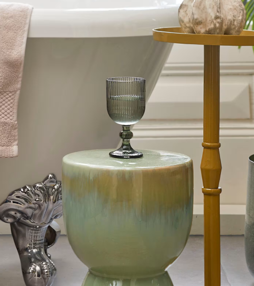 Set de 6 Copas de Agua Agata de Cristal Tallado