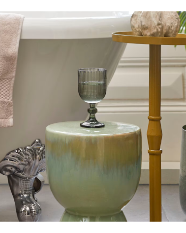 Set de 6 Copas de Agua Agata de Cristal Tallado