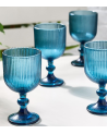 Set de 6 Copas de Agua Agata de Cristal Tallado