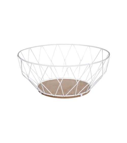 Frutero Redondo de Metal y Madera Diamantes