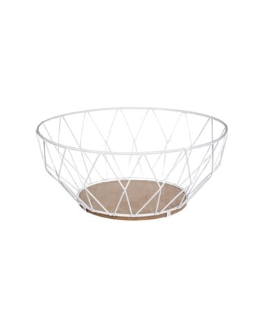 Frutero Redondo de Metal y Madera Diamantes