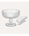 Set de 6 Copas de Helado Agata de Cristal Tallado