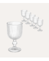 Set de 6 Copas de Vino Agata de Cristal Tallado