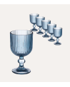 Set de 6 Copas de Vino Agata de Cristal Tallado