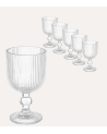 Set de 6 Copas de Agua Agata de Cristal Tallado