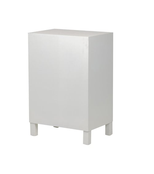 Sinfonier con Madera de Abeto Tallada en Blanco y Plata