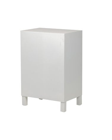 Sinfonier con Madera de Abeto Tallada en Blanco y Plata