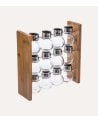 Set de 12 Especieros con Soporte de Bambú