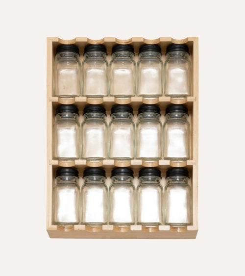 Set de 15 Especieros con Estante de Bambú