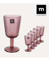 Set de 6 Copas Spica de Cristal Tallado