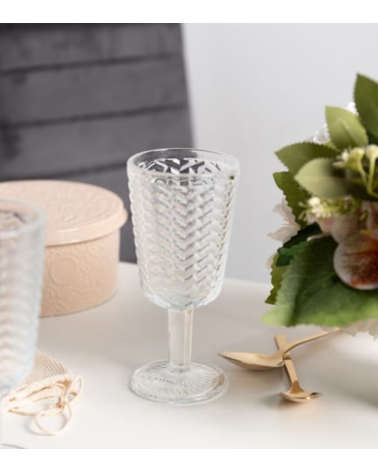 Set de 6 Copas Spica de Cristal Tallado