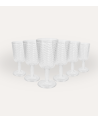 Set de 6 Copas Spica de Cristal Tallado
