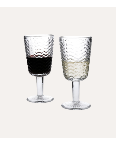 Set de 6 Copas Spica de Cristal Tallado