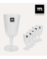Set de 6 Copas Spica de Cristal Tallado