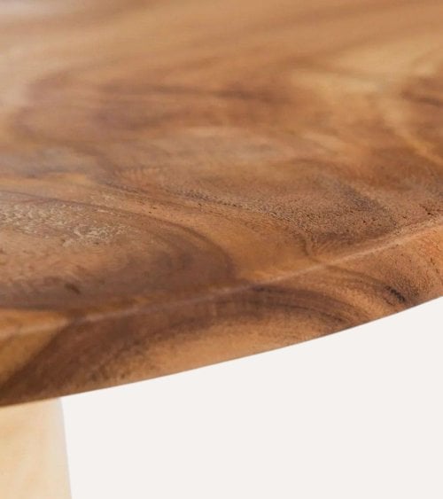 Mesa Auxiliar Natural de Madera de Suar