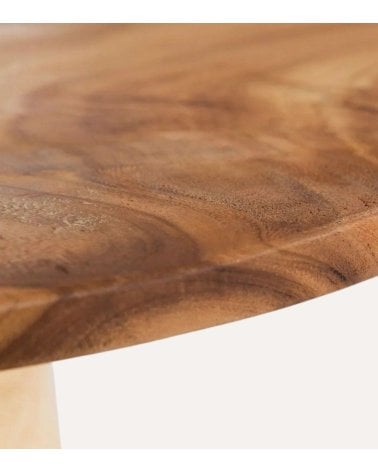 Mesa Auxiliar Natural de Madera de Suar