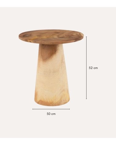 Mesa Auxiliar Natural de Madera de Suar