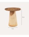 Mesa Auxiliar Natural de Madera de Suar