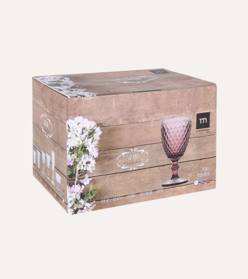 Set de 6 Copas Sidari de Cristal Tallado