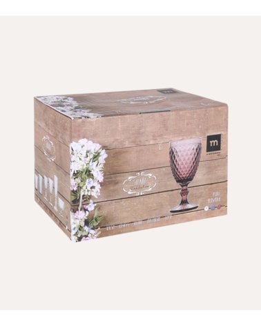 Set de 6 Copas Sidari de Cristal Tallado