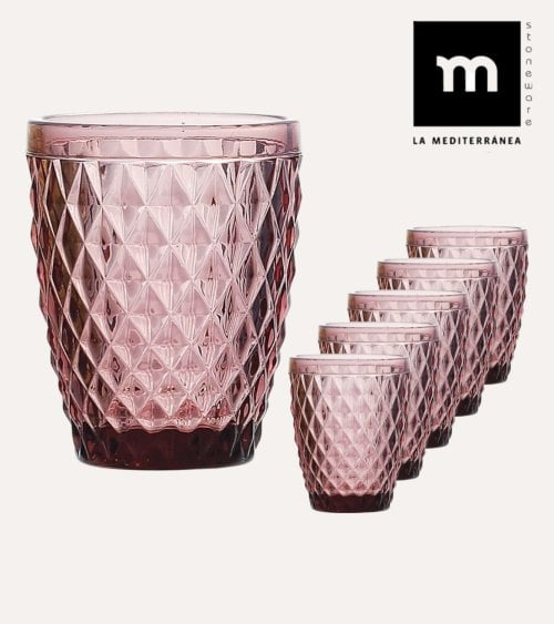 Set de 6 Vasos Sidari de Cristal Tallado