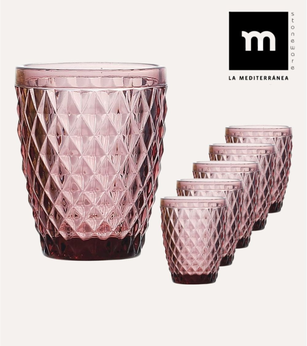 Set de 6 Vasos Sidari de Cristal Tallado