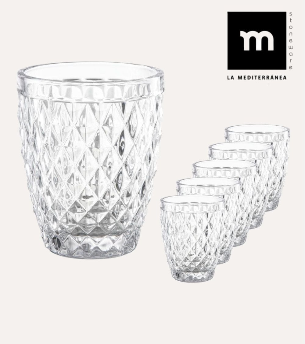 Set de 6 Vasos Sidari de Cristal Tallado