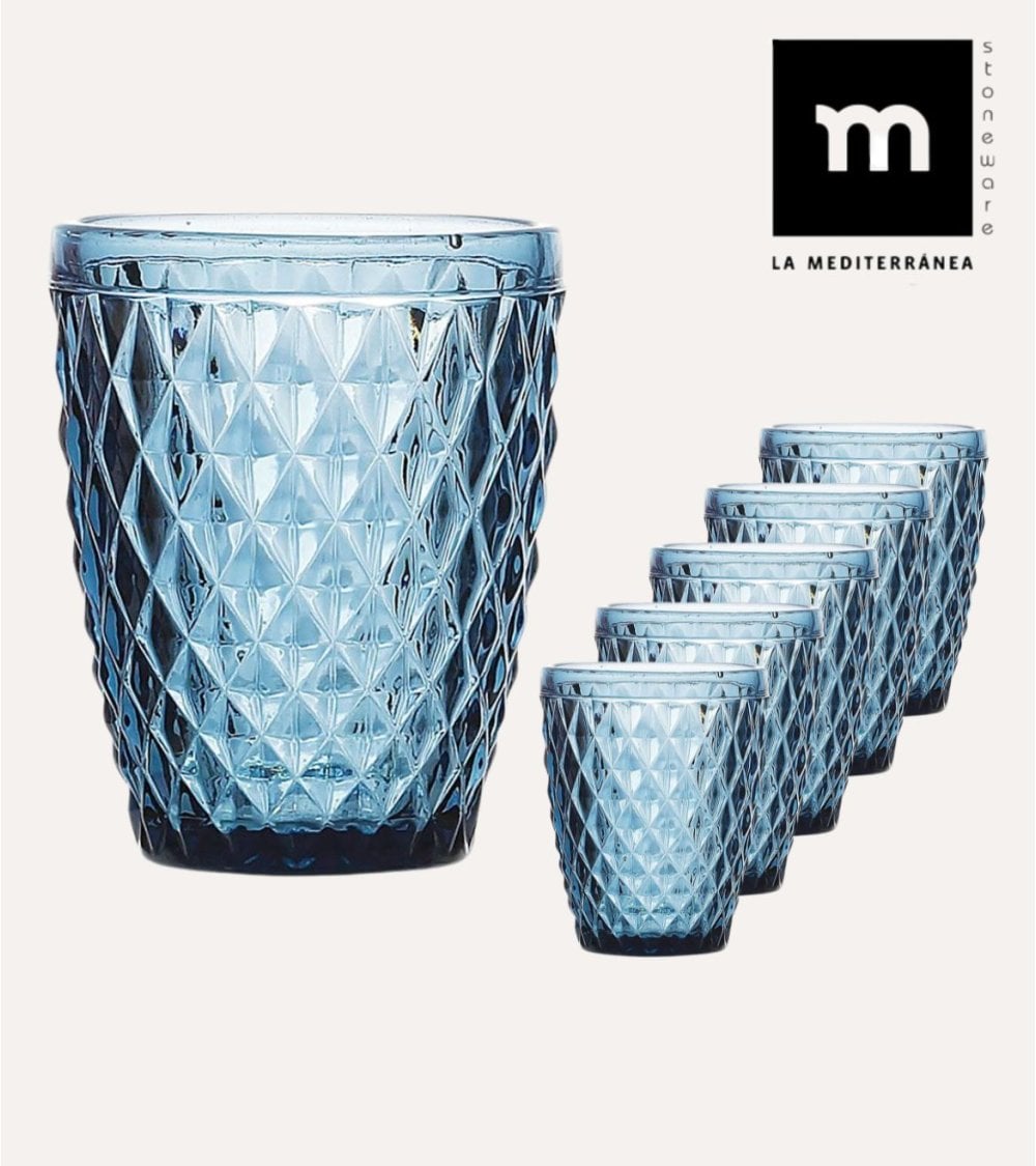 Set de 6 Vasos Sidari de Cristal Tallado
