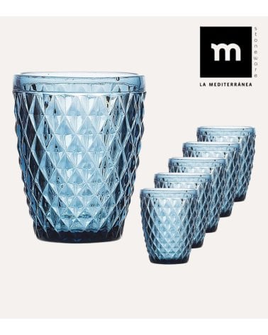 Set de 6 Vasos Sidari de Cristal Tallado