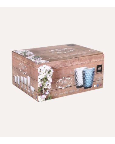 Set de 6 Vasos Sidari de Cristal Tallado