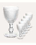 Set de 6 Copas de Vino Edición Especial de Cristal Tallado