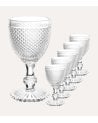 Set de 6 Copas de Vino Edición Especial de Cristal Tallado