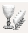 Set de 6 Copas de Vino Edición Especial de Cristal Tallado
